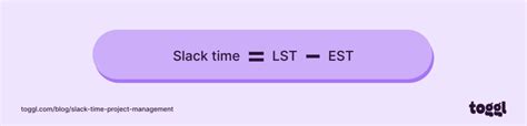 Slack Time in Project Management .